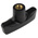 RS PRO Black 2-Arm Clamping Knob, M8, Threaded Hole