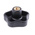 Elesa 70017 Black Multiple Lobes Clamping Knob, M10, Threaded Through Hole