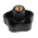 Elesa 69956 Black Multiple Lobes Clamping Knob, M8, Threaded Through Hole