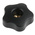 Elesa 69956 Black Multiple Lobes Clamping Knob, M8, Threaded Through Hole