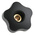 Elesa 69956 Black Multiple Lobes Clamping Knob, M8, Threaded Through Hole