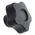 Elesa 69893 Black Multiple Lobes Clamping Knob, M6, Threaded Hole