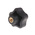 Elesa 69848 Black Multiple Lobes Clamping Knob, M6, Threaded Through Hole