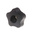 Elesa 69848 Black Multiple Lobes Clamping Knob, M6, Threaded Through Hole