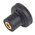 RS PRO Black Knurled Clamping Knob, M4, Threaded Hole