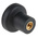 RS PRO Black Knurled Clamping Knob, M6, Threaded Hole