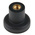 RS PRO Black Knurled Clamping Knob, M6, Threaded Hole