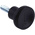 RS PRO Black Knurled Clamping Knob, M5, Threaded Stud