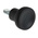 RS PRO Black Knurled Clamping Knob, M6, Threaded Stud