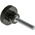 RS PRO Black Knurled Clamping Knob, M4, Threaded Stud