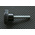 RS PRO Black Knurled Clamping Knob, M4, Threaded Stud