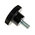 RS PRO Black Knurled Clamping Knob, M5, Threaded Stud