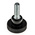 RS PRO Black Knurled Clamping Knob, M5, Threaded Stud