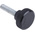 RS PRO Black Knurled Clamping Knob, M5, Threaded Stud