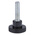 RS PRO Black Knurled Clamping Knob, M5, Threaded Stud