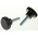 RS PRO Black Knurled Clamping Knob, M5, Threaded Stud