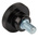 RS PRO Black Knurled Clamping Knob, M6, Threaded Stud