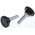 RS PRO Black Knurled Clamping Knob, M8, Threaded Stud
