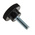 RS PRO Black Knurled Clamping Knob, M6, Threaded Stud