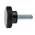 RS PRO Black Knurled Clamping Knob, M6, Threaded Stud