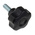 RS PRO Black Multiple Lobes Clamping Knob, M8, Threaded Stud