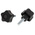 RS PRO Black Multiple Lobes Clamping Knob, M6, Threaded Stud