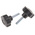 RS PRO Black Multiple Lobes Clamping Knob, M8, Threaded Stud