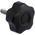 RS PRO Black Multiple Lobes Clamping Knob, M8, Threaded Stud
