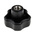 RS PRO Black Multiple Lobes Clamping Knob, M8, Threaded Hole