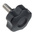RS PRO Black Multiple Lobes Clamping Knob, M12, Threaded Stud
