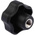RS PRO Black Multiple Lobes Clamping Knob, M8, Threaded Through Hole