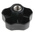 RS PRO Black Multiple Lobes Clamping Knob, M12, Threaded Through Hole