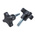 RS PRO Black 4-Arm Clamping Knob, M8, Threaded Stud