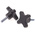 RS PRO Black 4-Arm Clamping Knob, M8, Threaded Stud