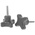 RS PRO Black 4-Arm Clamping Knob, M6, Threaded Stud