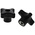RS PRO Black 4-Arm Clamping Knob, M8, Threaded Through Hole