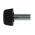 RS PRO Black Knurled Clamping Knob, M6, Threaded Hole