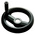 RS PRO Black Technopolymer Hand Wheel, 80mm diameter