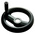 RS PRO Black Technopolymer Hand Wheel, 126mm diameter