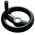 RS PRO Black Glass-Fibre Reinforced Technopolymer Hand Wheel, 160mm diameter