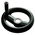 RS PRO Black Glass-Fibre Reinforced Technopolymer Hand Wheel, 160mm diameter