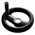 RS PRO Black Glass-Fibre Reinforced Technopolymer Hand Wheel, 200mm diameter