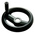 RS PRO Black Glass-Fibre Reinforced Technopolymer Hand Wheel, 80mm diameter