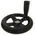 RS PRO Black Phenoplast, Vegetal Fibre Reinforced Hand Wheel, 160mm diameter