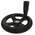 RS PRO Black Hand Wheel, 200mm diameter