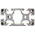 RS PRO Silver Aluminium Profile Strut, 40 x 80 mm, 8mm Groove, 3000mm Length