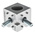 Bosch Rexroth M8, S12 Cube Connector Connecting Component, Strut Profile 45 mm, Groove Size 10mm