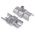 RS PRO Joint Clamp Connecting Component, Strut Profile Type 2, Round Tube Size Type 2