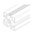 Bosch Rexroth Natural Aluminium Cover Strip, 8mm Groove Size, 2m Length
