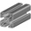RS PRO Black Aluminium Profile Strut, 40 x 40 mm, 8mm Groove, 3000mm Length